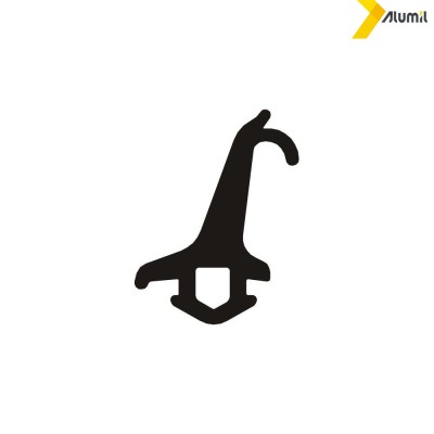 Κεντρικό ελαστικό (λάστιχο) Μ940 EPDM μαύρο Alumil 2100095001 (τιμή μέτρου)