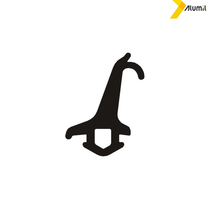 Κεντρικό ελαστικό (λάστιχο) Μ940 EPDM μαύρο Alumil 2100095001 (τιμή μέτρου)
