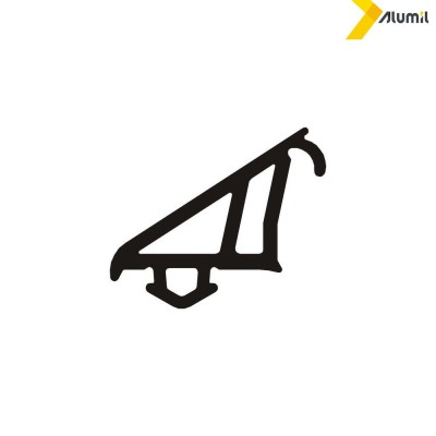 Κεντρικό ελαστικό (λάστιχο) Μ9400 EPDM μαύρο Alumil 2107400601 (τιμή μέτρου)