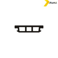 Ελαστικό (λάστιχο) κάσας 21,4mm EPDM Μαύρο Alumil 2501552801 (τιμή μέτρου)