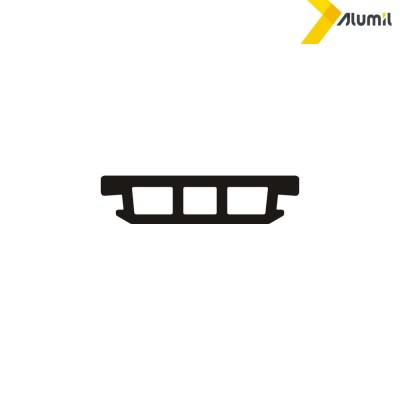 Ελαστικό (λάστιχο) κάσας 21,4mm EPDM Μαύρο Alumil 2501552801 (τιμή μέτρου)