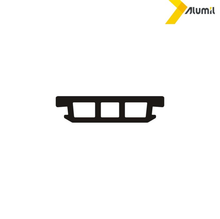 Ελαστικό (λάστιχο) κάσας 21,4mm EPDM Μαύρο Alumil 2501552801 (τιμή μέτρου)
