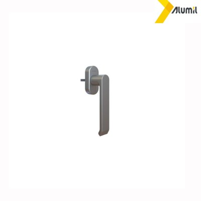 Λαβή μικρή 137mm, με καρέ 7x7mm ,logo Alumil τιτάνιο 3809073867