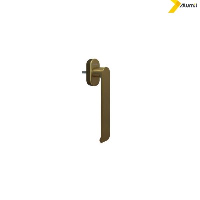 Λαβή μεσαία 177mm,με καρέ 7x7,logo Alumil μπρονζέ F4 3809173807