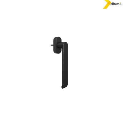 Λαβή μεσαία 177mm ,με καρέ 7x38 ,logo Alumil μαύρο ματ 3809173861