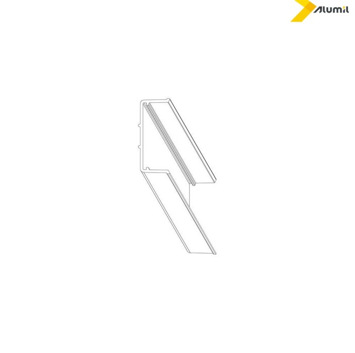 Προφίλ πολυαμιδίου PVC οδηγών S352, S374, S389, S398 6m Alumil 6600035203 