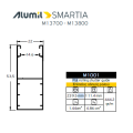 Οδηγός / Κανάλι Ρολού M1001 – Λευκό 9016 – 6,5m – Alumil