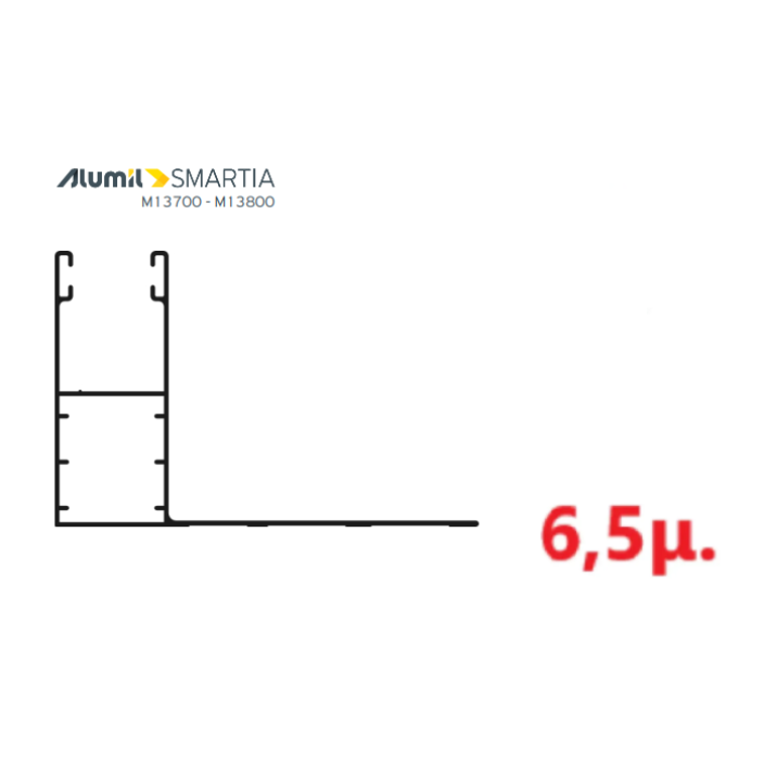 Οδηγός / Κανάλι Ρολού M1020 – Λευκό 9016 – 6,5m – Alumil