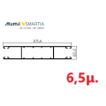 Οδηγός / Κανάλι Ρολού M1024 (Διπλός οδηγός) – Λευκό 9016 – 6,5m – Alumil
