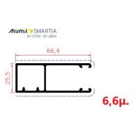 Οδηγός / Κανάλι Ρολού M1030 – Λευκό 9016 – 6,6m – Alumil