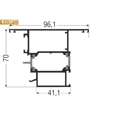 Φύλλο Εισόδου European Groove M11186 σειράς M11000 Smartia Alumil 6,5m σε χρώμα λευκό 9016