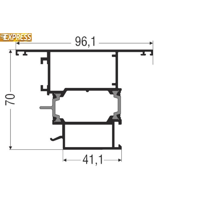 Φύλλο Εισόδου European Groove M11186 σειράς M11000 Smartia Alumil 6,5m σε χρώμα λευκό 9016