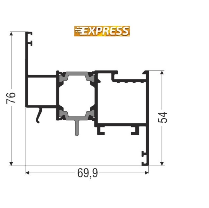 Φύλλο European Groove M11434 σειράς Μ11000 Smartia Alumil 6m σε χρώμα λευκό 9016