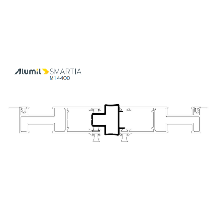 Μπινί M14254 σειράς Μ14400 Alumil 6m σε χρώμα λευκό 9016