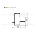 Μπινί M14254 σειράς Μ14400 Alumil 6m σε χρώμα λευκό 9016