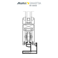 Μονός οδηγός M14401 της σειράς M14400 Alumil 6m σε χρώμα λευκό 9016