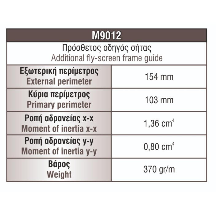 Νεροσταλακτης M9012 σειράς Μ9050 Comfort Alumil σε χρώμα λευκό 9016
