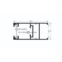 Φύλλο με ενσωματωμένο πηχάκι M9021 σειράς Μ9050 Comfort Alumil 6m σε χρώμα λευκό 9016