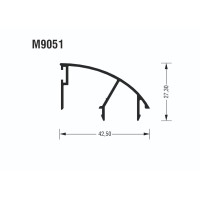 Γάντζος (άγκιστρο) M9051 σειράς Μ9050 Comfort Alumil σε χρώμα λευκό 9016
