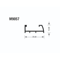 Πρόσθετο M9057 σειράς Μ9050 Comfort Alumil σε χρώμα λευκό 9016