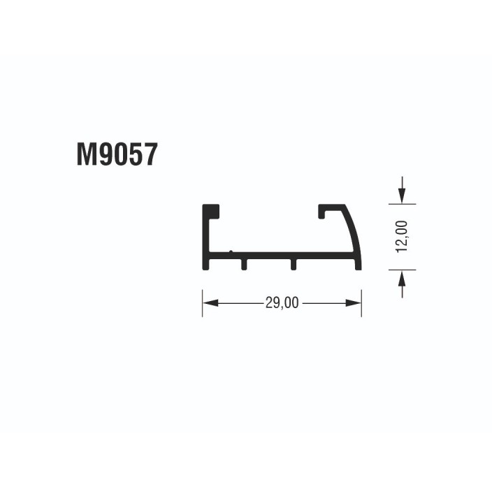 Πρόσθετο M9057 σειράς Μ9050 Comfort Alumil σε χρώμα λευκό 9016