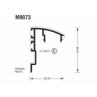 Γάντζος (άγκιστρο) M9073 σειράς Μ9050 Comfort Alumil σε χρώμα λευκό 9016