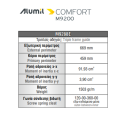 Κάσα επάλληλου με σίτα M9288E σειράς Μ9200 Comfort Alumil 6m σε χρώμα λευκό 9016