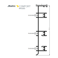 Κάσα επάλληλου με σίτα M9288E σειράς Μ9200 Comfort Alumil 6m σε χρώμα λευκό 9016