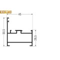 Κάσα M9300 σειράς Μ9400 Comfort Alumil 6m σε χρώμα λευκό 9016