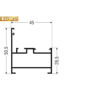 Κάσα M9300 σειράς Μ9400 Comfort Alumil 6m σε χρώμα λευκό 9016