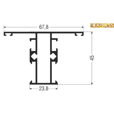 Ταύ M9305 σειράς Μ9400 Comfort Alumil 6m σε χρώμα λευκό 9016