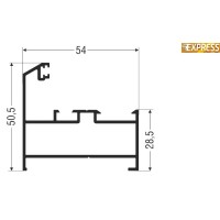 Κάσα M9320 σειράς Μ9400 Comfort Alumil 6m σε χρώμα λευκό 9016