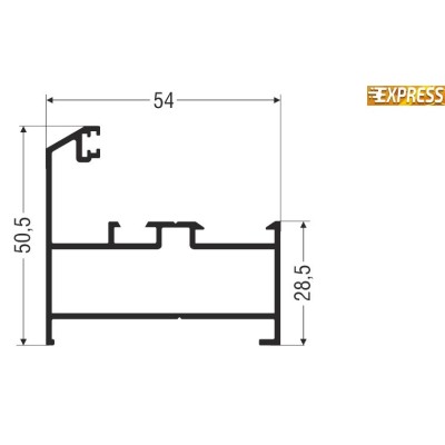 Κάσα M9320 σειράς Μ9400 Comfort Alumil 6m σε χρώμα λευκό 9016