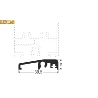 Κατωκάσι αλουμινίου M9346 της σειράς M9400 Comfort Alumil 6m σε χρώμα ανοδίωση ασημί