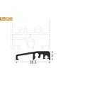 Κατωκάσι αλουμινίου M9346 της σειράς M9400 Comfort Alumil 2m σε χρώμα ανοδίωση ασημί