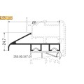 Πρόσθετο αλουμινίου M9347 της σειράς M9400 Comfort Alumil 2m σε χρώμα λευκό 9016