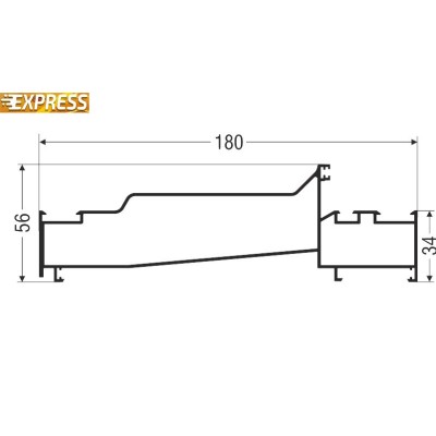 Κάσα M9359 σειράς Μ9400 Comfort Alumil 6m σε χρώμα λευκό 9016