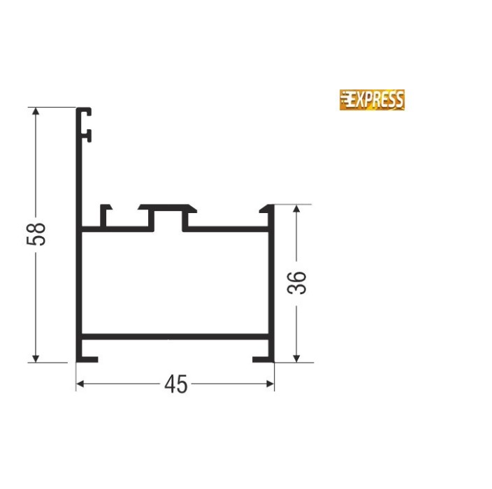 Κάσα M9400 σειράς Μ9400 Comfort Alumil 6m σε χρώμα λευκό 9016