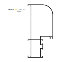 Κάσα M9420 σειράς Μ9400 Comfort Alumil 6m σε χρώμα λευκό 9016