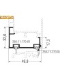 Πρόσθετο αλουμινίου M9431 σειράς M9400 Comfort Alumil 2m σε χρώμα λευκό 9016