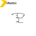 Μπινί οβάλ (πομπέ) M944 σειράς Μ940 Comfort Alumil 6m σε χρώμα λευκό 9016