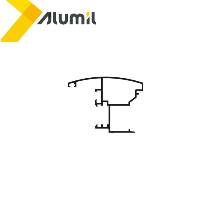 Μπινί οβάλ (πομπέ) M944 σειράς Μ940 Comfort Alumil 6m σε χρώμα λευκό 9016
