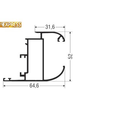 Φυλλο European Groove M9511 σειράς Μ9400 Comfort Alumil 6m σε χρώμα λευκό 9016