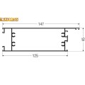 Ταμπλάς M9533 σειράς Μ9400 Comfort Alumil 6m σε χρώμα λευκό 9016