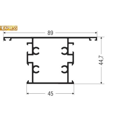 Ταύ M9548 σειράς Μ9400 Comfort Alumil 3m σε χρώμα λευκό 9016