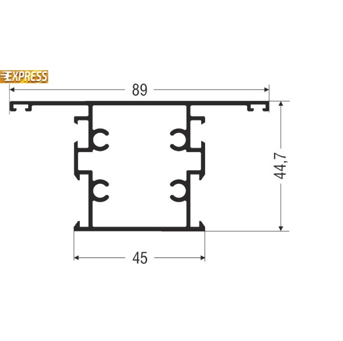 Ταύ M9548 σειράς Μ9400 Comfort Alumil 3m σε χρώμα λευκό 9016