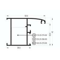 Κάσα M957 σειράς Μ940 Comfort Alumil σε χρώμα λευκό 9016