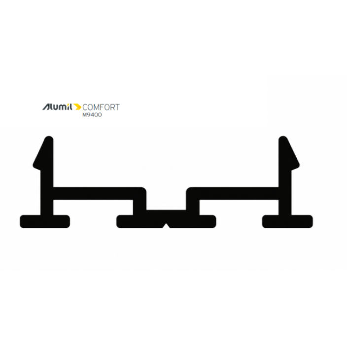 Πρόσθετο ανοιγομένου M9578 της σειράς M9400 Comfort Alumil 6m Άβαφο