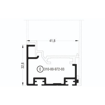 Πρόσθετο M972 σειράς Μ940 Comfort Alumil 6m σε χρώμα λευκό 9016