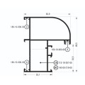 Κάσα M978 σειράς Μ940 Comfort Alumil 6m σε χρώμα λευκό 9016